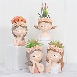 Multifunctional Resin Flower Pot - Ideal for Home Decor, Storage, Garden and Balcony Planting - Versatile Resin Craft Lightinthebox