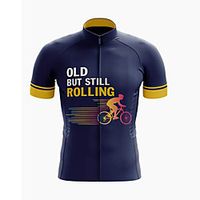 21Grams Men's Short Sleeve Cycling Jersey Summer Spandex Polyester Dark Blue Bike Jersey Top Mountain Bike MTB Road Bike Cycling Quick Dry Moisture Wicking Breathable Sports Clothing Apparel Lightinthebox - thumbnail