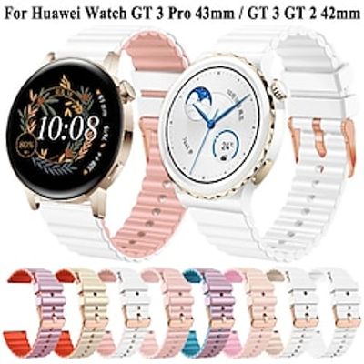 Watch Band for Garmin Forerunner 158 55 245 Music Venu Sq 2 Plus Vivoactive 3 Vivomove Sport Luxe Style HR Approach S42 S40 S12 D2 Air X10 Silicone Replacement  Strap 20mm Women Adjustable Sport Band miniinthebox