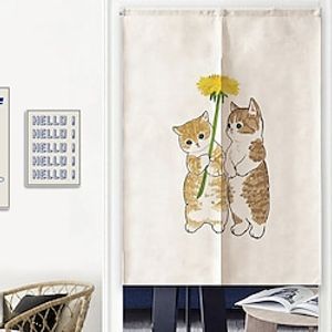 Japanese Noren Curtain Door Cover Doorway Curtain Panel Traditional Cats Door Tapestry Room Divider Curtains for Kitchen Sushi Bathroom Livingroom Bedroom miniinthebox