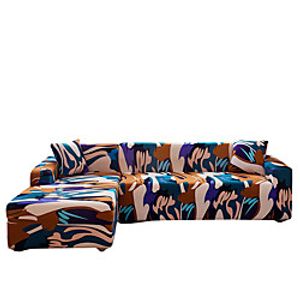 Colorful Print Dustproof All-powerful Slipcovers Stretch L Shape Sofa Cover Super Soft Fabric Couch Cover Sofa Furniture Protector With One Free Boster Case Lightinthebox