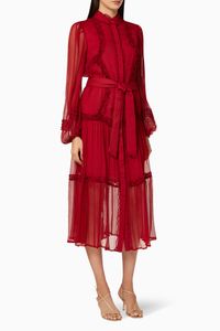 Bloom In Time Silk Chiffon Dress