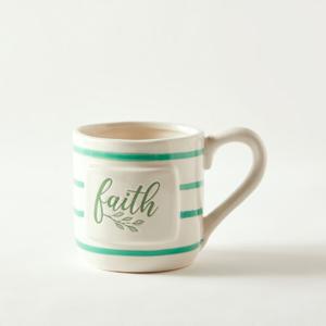 Boston Warehouse Text Embossed Earthware Mug - 470 ml