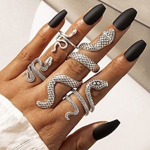 1 set Ring Midi Rings For Women's Street Daily Holiday Alloy Snake Snake Lightinthebox