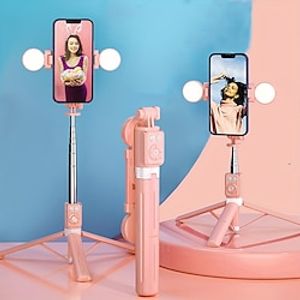 Selfie Stick Mobile Phone Bracket Floor Selfie Remote Control Beauty Fill Light Tripod miniinthebox