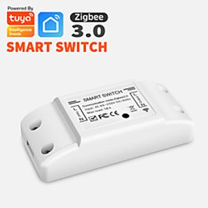 tuya zigbee 3.0 home smart switch on-off device voice remote control and alexa with google home to use smart home 16a miniinthebox