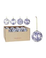 Koopman Xmas Ball 10cm Delft Blue Assorted 1 Piece