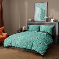 Zebra Cheetah Animal Pattern Style Duvet Cover Set Soft Microfiber 3-Piece Luxury Weighted Bedding Set Home Decor Gift Lightinthebox - thumbnail