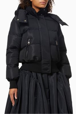 McQueen Graffiti Puffer Jacket in Polyfaille McQueen Graffiti Puffer Jacket in Polyfaille
