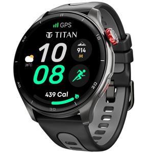 Titan Celestor Smartwatch with 1.43” AMOLED Display & AOD|60Hz Fluid Display|Advanced GPS with Altimeter | Barometer & Compass|Piezoelectric Crow...