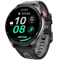 Titan Celestor Smartwatch with 1.43” AMOLED Display & AOD|60Hz Fluid Display|Advanced GPS with Altimeter | Barometer & Compass|Piezoelectric Crow...