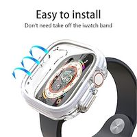 Watch Case Compatible with Apple Watch Series 6 5 4 SE 44mm / Series 8 7 41mm 45mm / Ultra 49mm Scratch Resistant Rugged All Around Protective PC Watch Cover miniinthebox - thumbnail