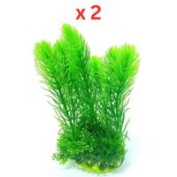 Aquarium Plastic Plant - M856 -W6XH20 Cm Pack Of 2