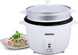 Geepas 2.8 Liter Aluminium Rice Cooker-(Silver)-(GRC4327)