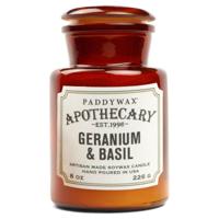 Paddywax Apothecary Glass Candle Geranium & Basil 8Oz