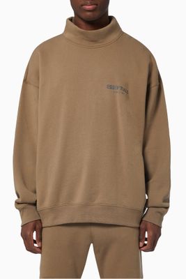 Mockneck Pullover in Cotton Mockneck Pullover in Cotton