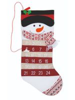Homesmiths Christmas 75cm Snowman Advent Stocking