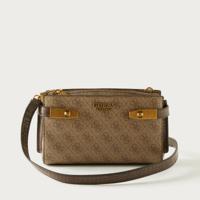 Guess Logo Print Crossbody Bag with Zip Closure