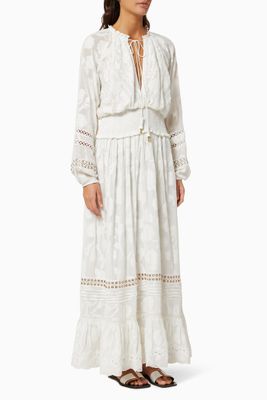 Veda Long Dress in Viscose Georgette Veda Long Dress in Viscose Georgette