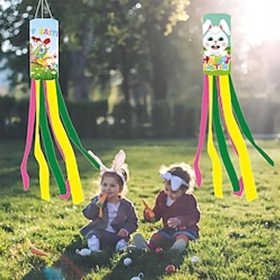 1pcs Easter Day Windsock Bunny Tail Decorative Windsock Happy Easter Wind Bag For Party Hangings Home Outdoor Garden Yard Decoration. miniinthebox