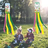 1pcs Easter Day Windsock Bunny Tail Decorative Windsock Happy Easter Wind Bag For Party Hangings Home Outdoor Garden Yard Decoration. miniinthebox - thumbnail