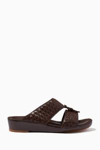 Cinghia Treece Stitched Sandals in Softcalf