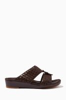 Cinghia Treece Stitched Sandals in Softcalf - thumbnail