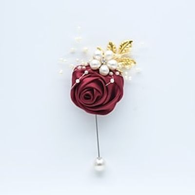 Women's Brooches Flower Shape Stylish Brooch Jewelry Pink and Orange Dark Red Cream For Wedding Lightinthebox