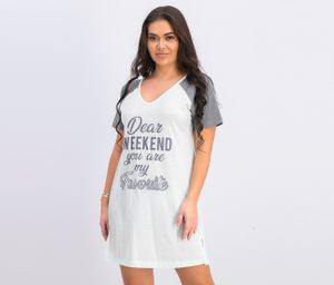 Womens Dear Weekend Graphic Sleepwear  Mint/Grey