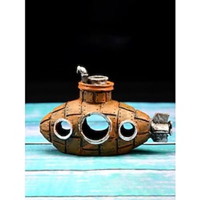 Fish Tank Aquarium Decoration Fish Bowl Ship Brown Cartoon Decoration Reusable Resin 1 Piece 1369 cm Lightinthebox