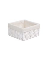 Homesmiths Storage Basket White with Liner - 20 x 20 x 10 cm