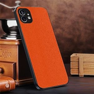 Phone Case For Nothing Phone 1 Leather Nothing Phone 1 Bumper Frame Dustproof Shockproof Solid Colored PU Leather Lightinthebox