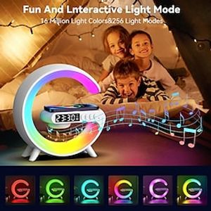 Small G63 Colorful Clock Light Bedhead Wireless Charging Bluetooth Speaker Multi Functional Bluetooth Audio Lightinthebox