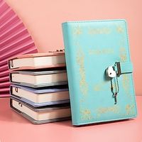 A5 Thicken Creative Embossed Diary with Flower Design Student Gifts Diary Notebook with Lock Office amp; School Supplies(6 Colors) miniinthebox - thumbnail