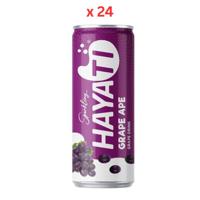 Hayati Grape Sparkling Fruit Juice Can Drink 250ml Pack Of 24