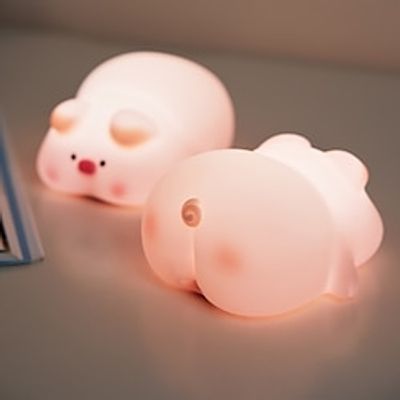 Cute Pig Lamp Night Lights Duck Nightlights Usb Rechargeable Night Lamp For Children Bedroom Gift For Kids New Lightinthebox