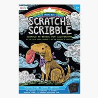 OOLY Scratch & Scribble 7-Piece Mini Art Kit: Playful Pups