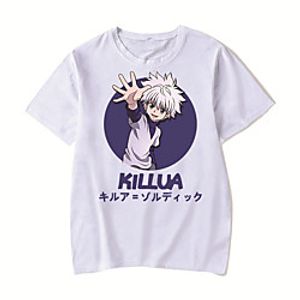 Men's Unisex Tee T shirt Hot Stamping Anime Graphic Prints Plus Size HUNTERXHUNTER Print Short Sleeve Casual Tops Cotton Basic Designer Big and Tall White Black Red miniinthebox