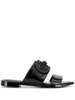 Salvatore Ferragamo Gancini slide sandal - Black - thumbnail