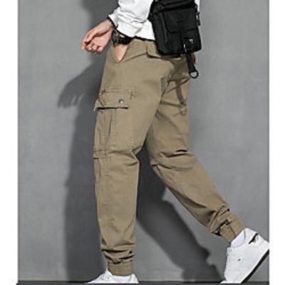 Men's Cargo Tactical Cargo Pants Solid Colored Black Army Green Khaki miniinthebox Men's Cargo Tactical Cargo Pants Solid Colored Black Army Green Khaki miniinthebox