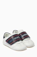 Street Patchwork Sneakers with Logo Print in Lambskin - thumbnail