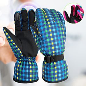 Ski Gloves Snow Gloves for Men Touchscreen Thermal Warm Waterproof PU Leather Full Finger Gloves Snowsports for Cold Weather Winter Skiing Snowboarding Lightinthebox