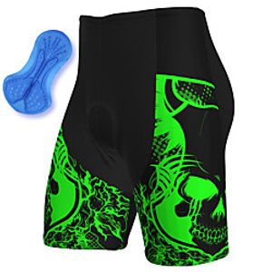 21Grams Men's Cycling Shorts Summer Spandex Bike Padded Shorts  Chamois Quick Dry Moisture Wicking Sports Skull Green Mountain Bike MTB Road Bike Cycling Clothing Apparel Bike Wear  Athleisure Lightinthebox