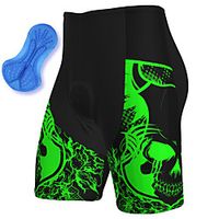 21Grams Men's Cycling Shorts Summer Spandex Bike Padded Shorts  Chamois Quick Dry Moisture Wicking Sports Skull Green Mountain Bike MTB Road Bike Cycling Clothing Apparel Bike Wear  Athleisure Lightinthebox - thumbnail