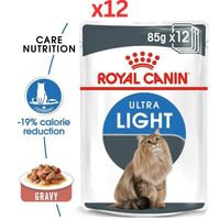 Royal Canin Feline Care Nutrition Light Weight Care Gravy Wet Cat Food Pouches