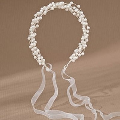 Headbands Headpiece Imitation Pearl Alloy Wedding Cocktail Luxury Elegant With Faux Pearl Pure Color Headpiece Headwear Lightinthebox