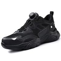Men's Sneakers Steel Toe Shoes Work Sneakers Safety Shoes Classic Outdoor Office  Career Tissage Volant Breathable Comfortable Lace-up Black Spring Fall Lightinthebox - thumbnail