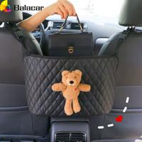 Seat storage bag Car Handbag Holder Leather Seat Back Organizer Mesh Large Capacity Bag Automotive Goods Storage Pocket Seat Crevice Net