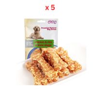 O'dog Chicken And Rice In Bone Shape Snack - 100g (Pack Of 5)
