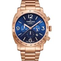 Tornado Men's Chronograph Blue Dial Watch - T9102B-RBKN